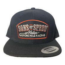 Load image into Gallery viewer, Billy Lane&#39;s Sons of Speed Arch Logo Flat Brim Hat
