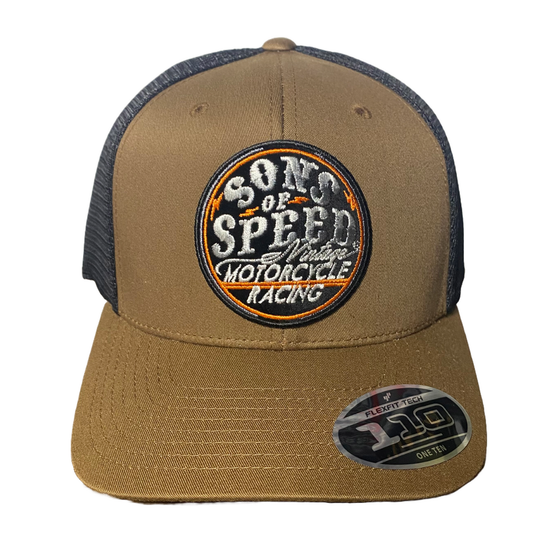 Billy Lane's Son of Speed Circle Logo Brown/Black Hat