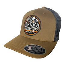 Load image into Gallery viewer, Billy Lane&#39;s Son of Speed Circle Logo Brown/Black Hat
