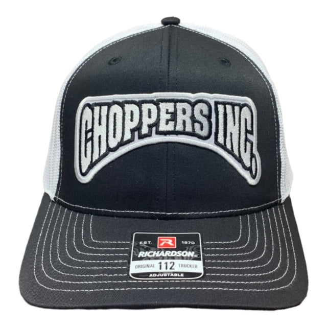 Billy Lane Choppers Inc. Black & White Richardson Curved Brim Hat