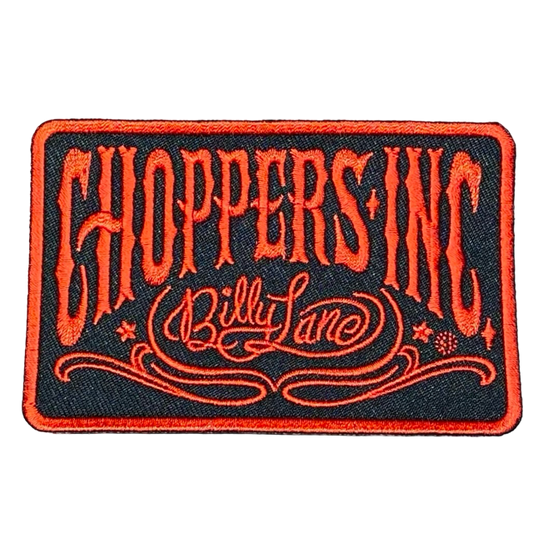 Billy Lane Choppers Inc Signature Embroidered Patch RED