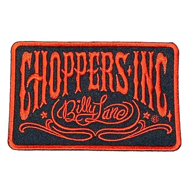 Billy Lane Choppers Inc Signature Embroidered Patch RED