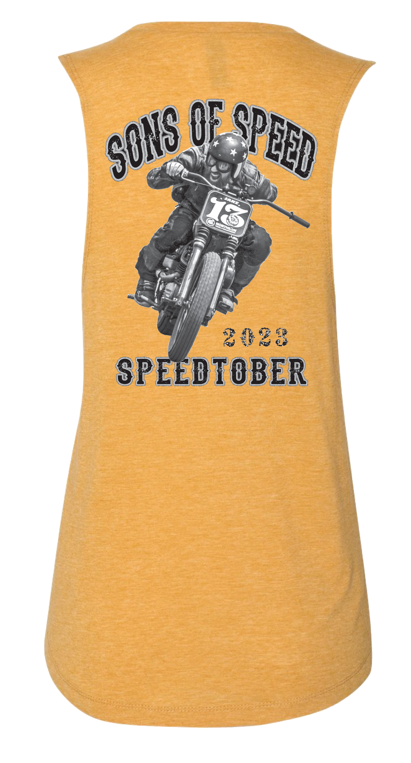 Billy Lane's Sons of Speed 2024 Speedtober Womens Antique Gold T-shirt