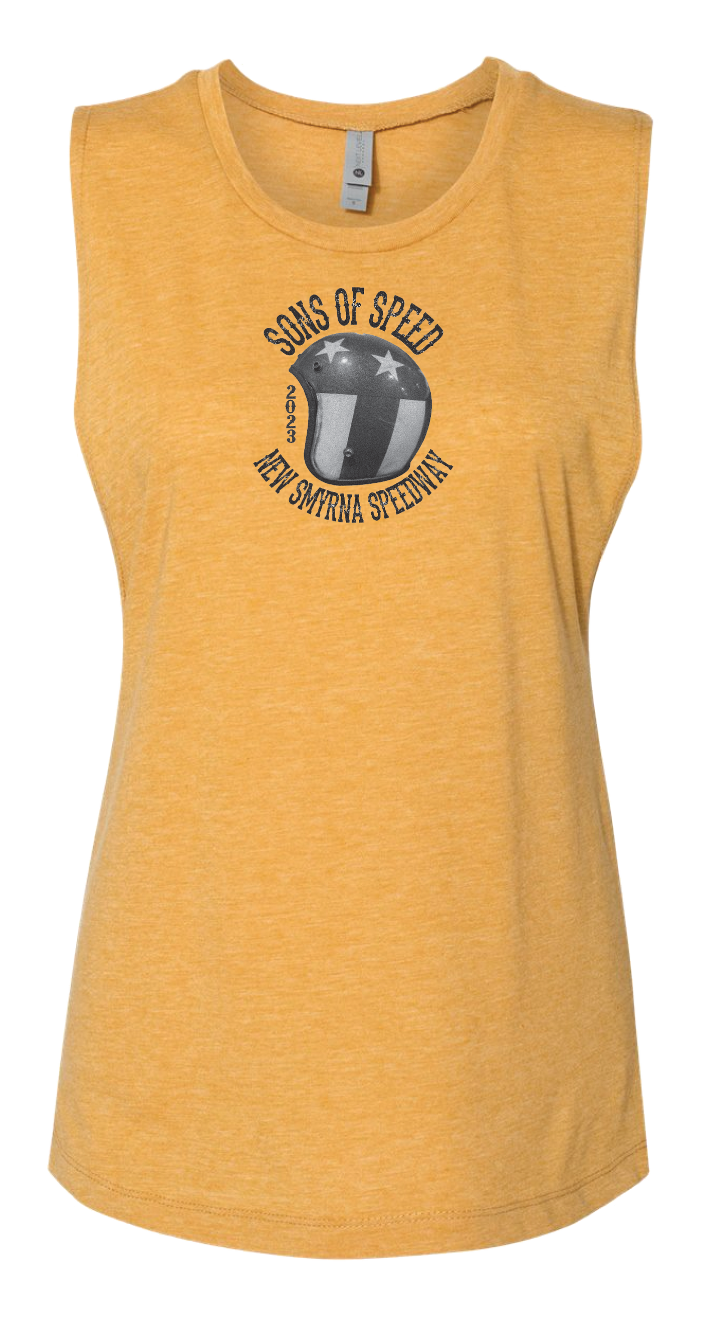 Billy Lane's Sons of Speed 2024 Speedtober Womens Antique Gold T-shirt