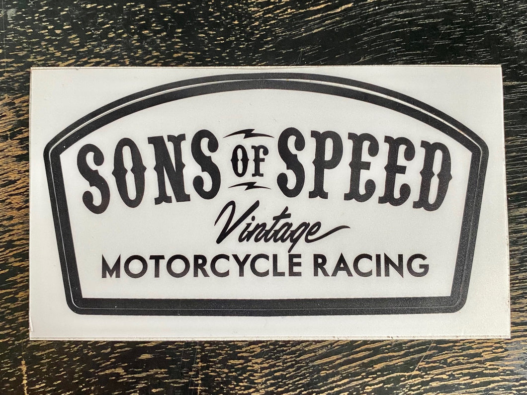 Sons of Speed Billy Lane Black Arch Logo Sticker