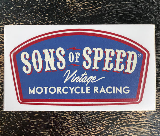 Sons of Speed Billy Lane Blue Arch Logo Sticker