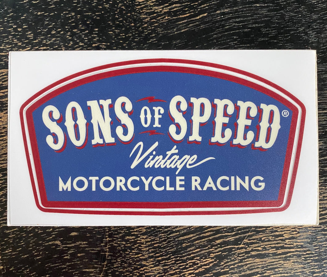 Sons of Speed Billy Lane Blue Arch Logo Sticker