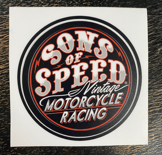 Sons of Speed Billy Lane Circle Logo Sticker