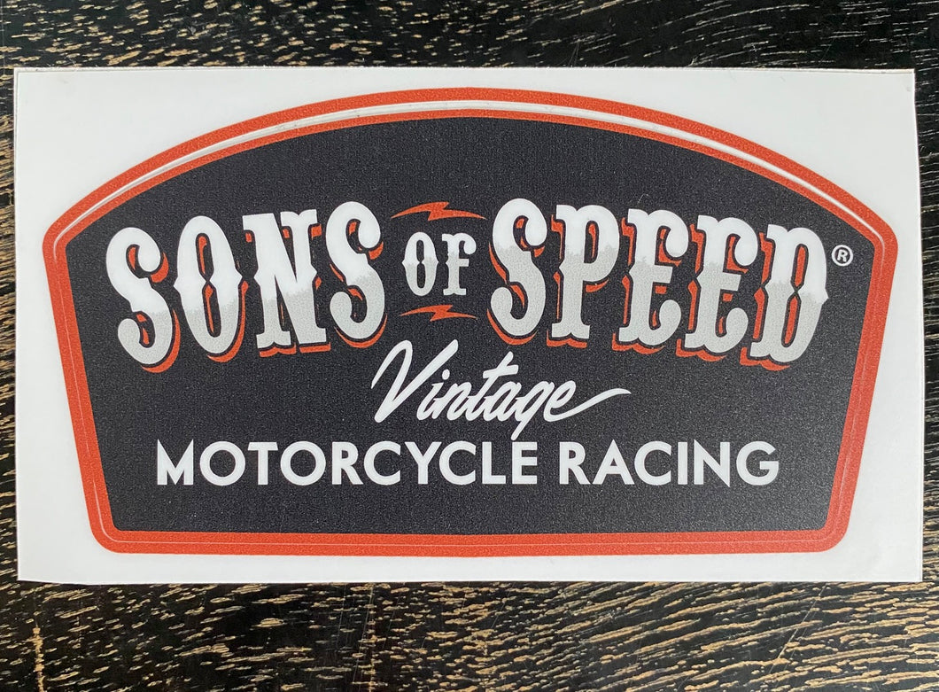 Sons of Speed Billy Lane Orange Arch Logo Sticker