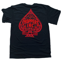 Load image into Gallery viewer, Choppers Inc. Hand Rolled Spade T-shirt
